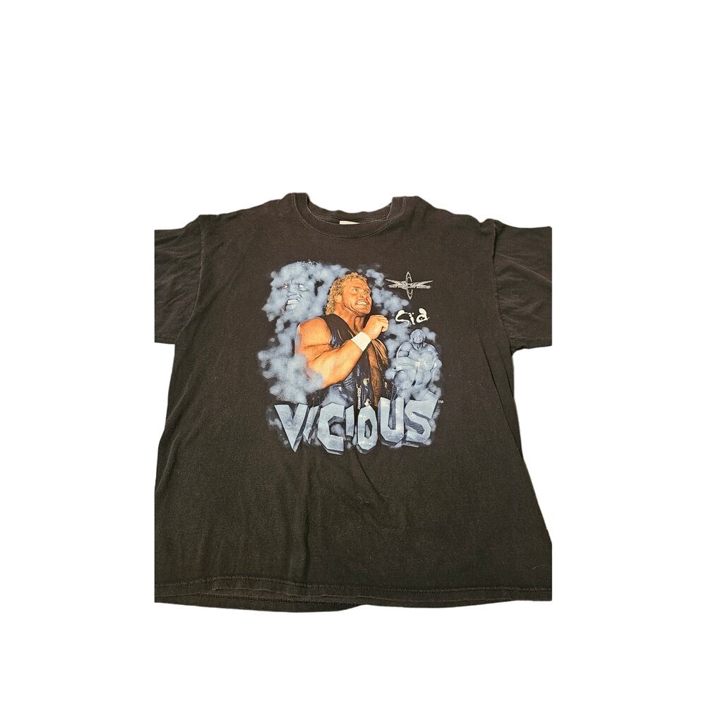 RARE Vintage 90s Sycho Sid Vicious Ruler Of The World WCW WWF Wrestling Shirt XL